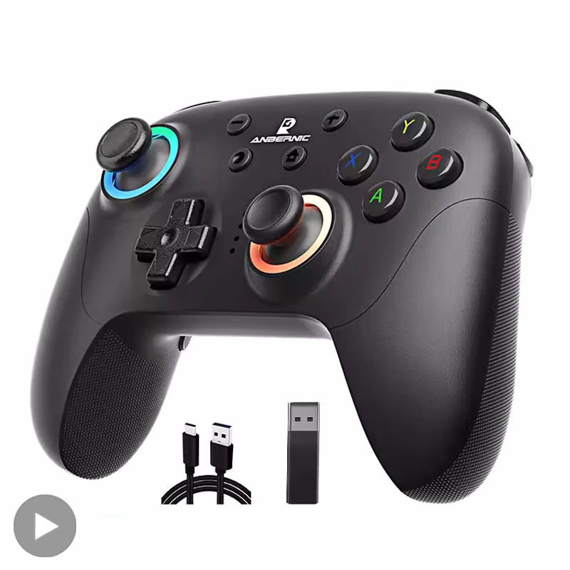 Wireless Retro Controller Bluetooth Gamepad - Mando inalámbrico Bluetooth con cable USB,