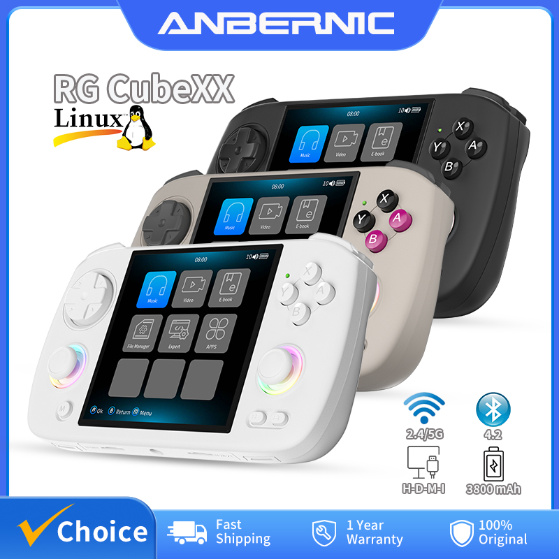 Retro Handheld Console Linux Ips Screen - ANBERNIC-consola de juegos portátil RG Cubexx,