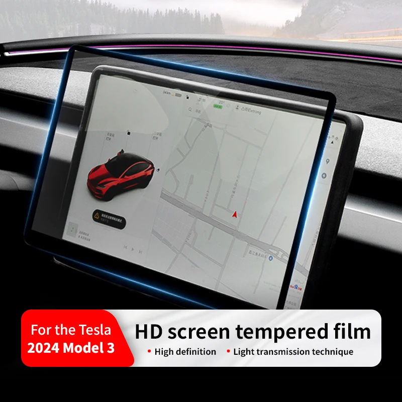 Apto para el Tesla Model 3 Hig - Screen Protector Tempered Glass Console reseña y precio