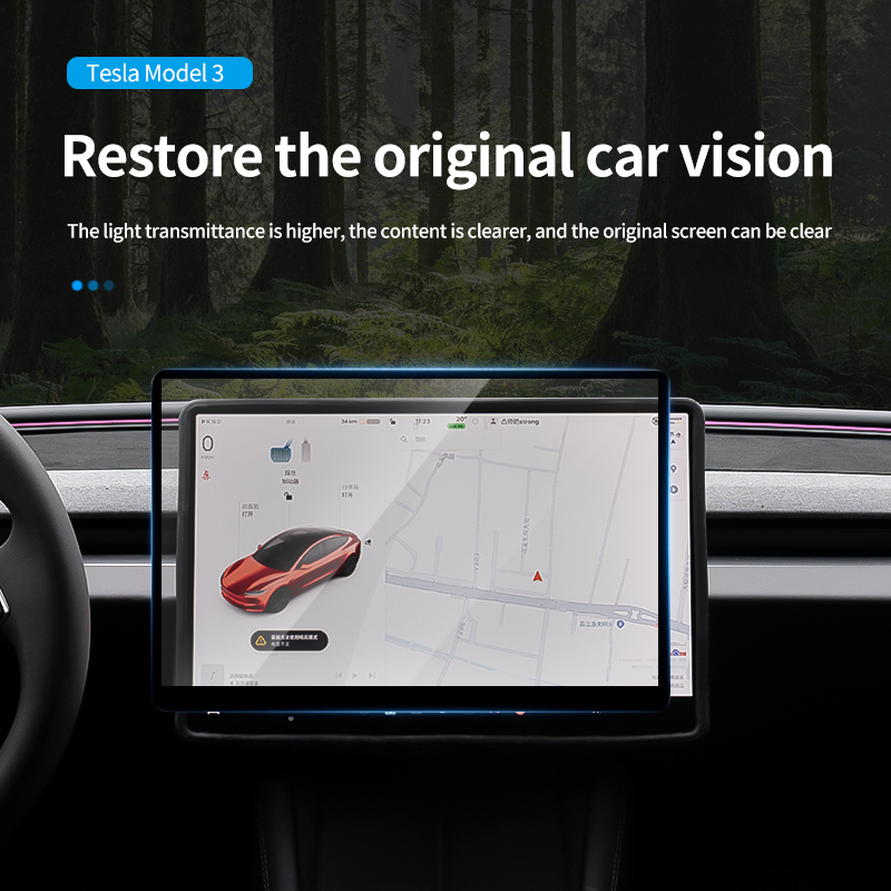 Apto para el Tesla Model 3 Hig - Screen Protector Tempered Glass Console reseña y precio
