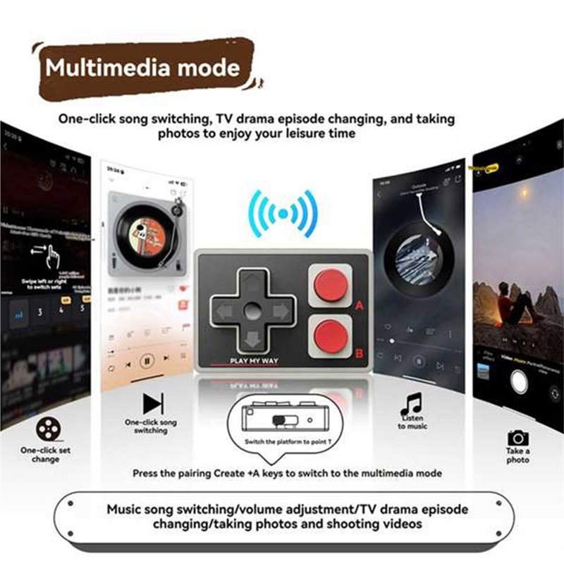 Y44A: mando de juego Bluetooth - Wireless Retro Controller Bluetooth Gamepad reseña y precio