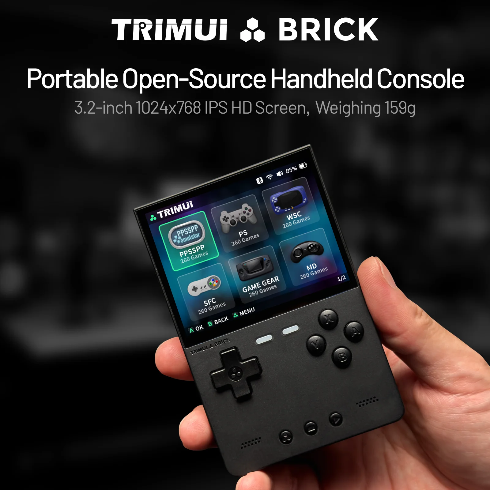 Consola de juegos portátil TRI - Retro Handheld Console Linux Ips Screen reseña y precio