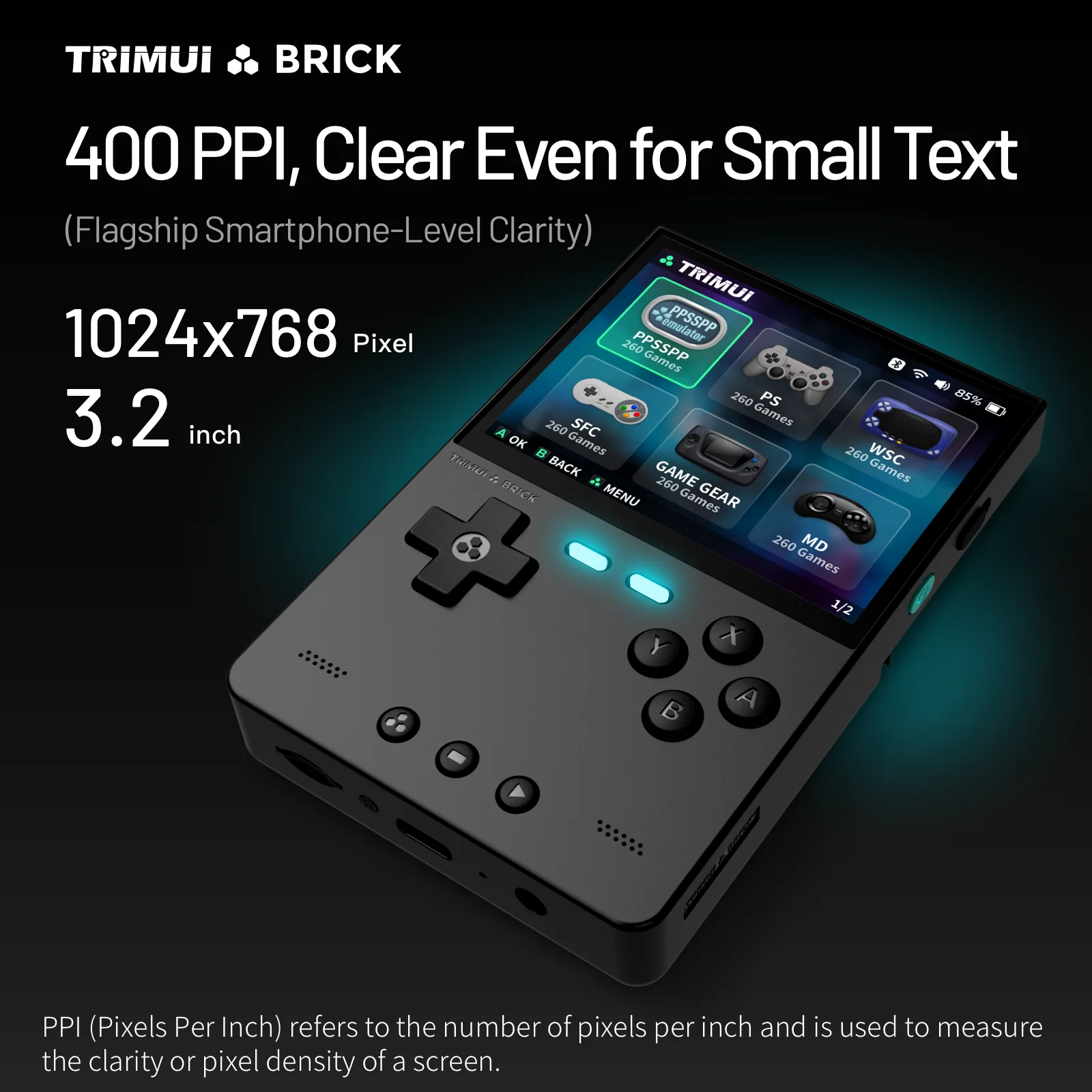 Consola de juegos portátil TRI - Retro Handheld Console Linux Ips Screen reseña y precio